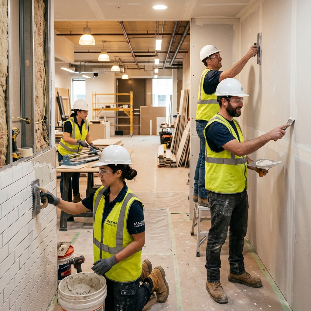 G&H Bauunternehmen Team bei der Arbeit